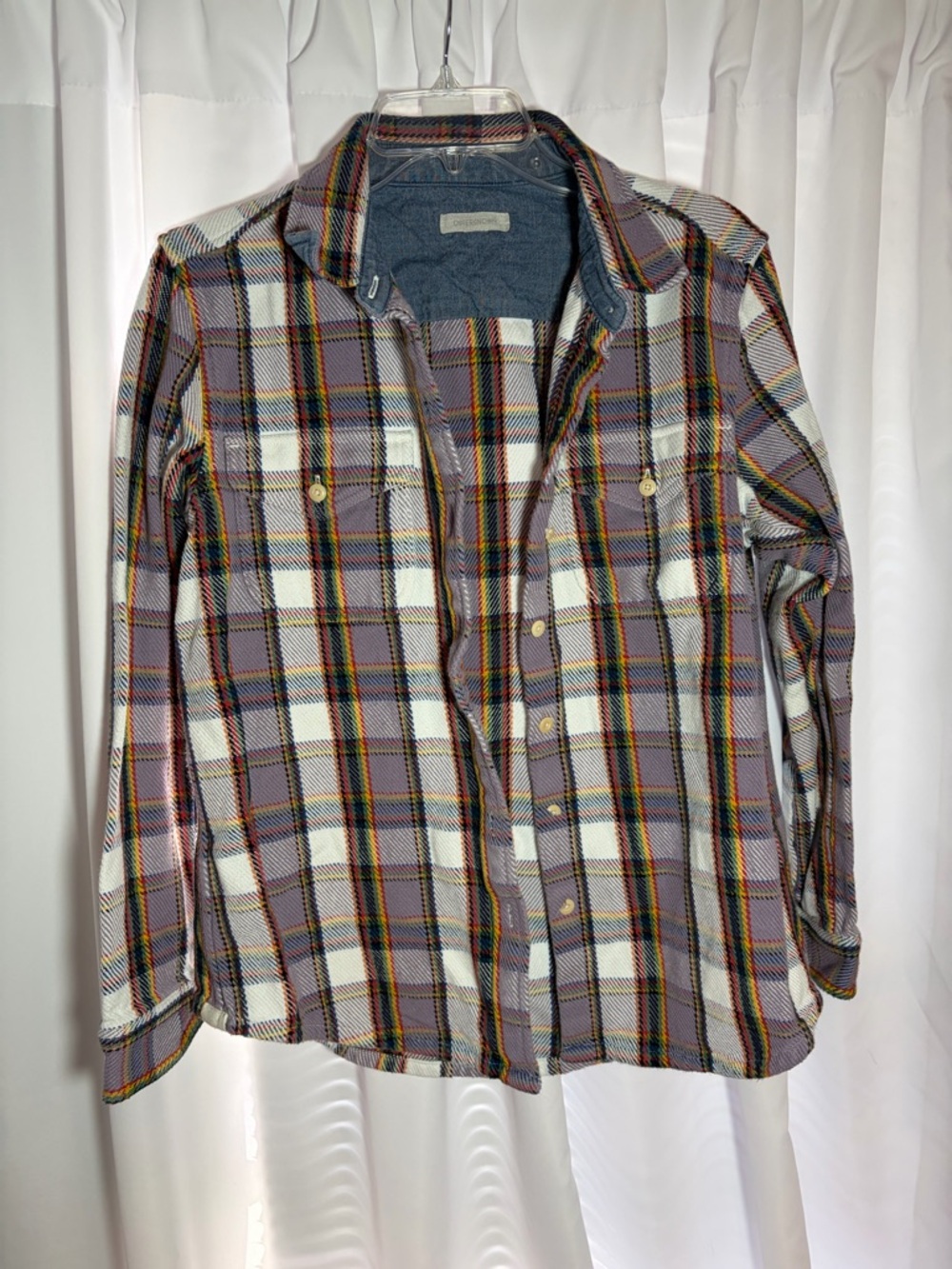 OUTERKNOWN Plaid Cotton Blanket Shirt size M/L